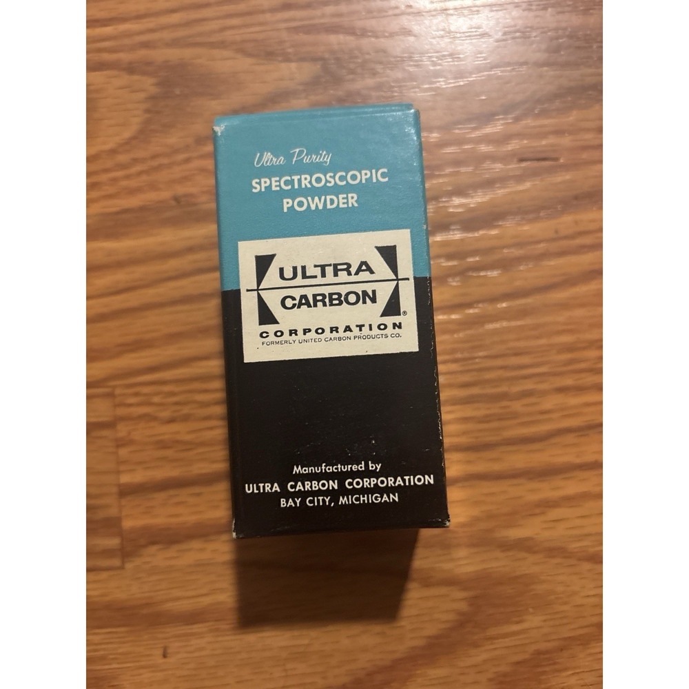 Vintage Ultra Carbon Spectroscopic Powder UCP 1 Size 200 1 oz Lab Sample W Box